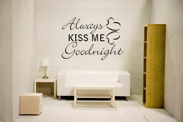 Always kiss me Goodnight (with hearts)